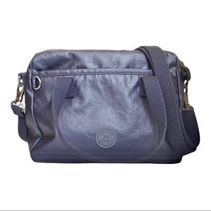 Kipling Nylon Small Crossbody Satchel Shoulder Day Evening Handbag - Purple